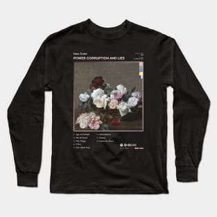 New Order - Power Corruption and Lies Tracklist Album Long Sleeve T-Shirt